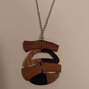 Brown/ black wood necklace